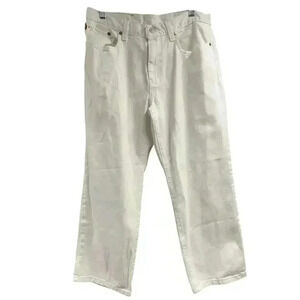 Ralph Lauren High-Rise Relaxed Cropped Jean White Size 8